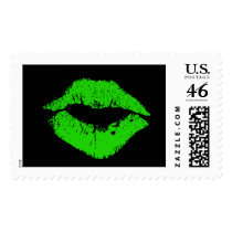 Green Lips Stamp by MidnightAkita Green Lips Stamp