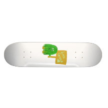 Green live green skate board deck