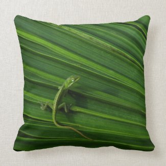 Green Lizard American Mojo Pillow