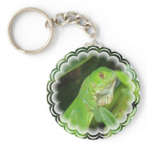 Green Lizard Keychain