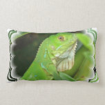 Green Lizard Pillow
