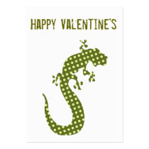 Green Lizard Valentine's  Minicard business cards