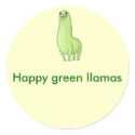 Green llama Sticker