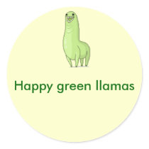 Green llama Sticker