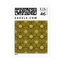 Green Longevity Flowers Postage Stamps