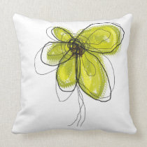 Green Loquid Floral 1 - Pillow pillows