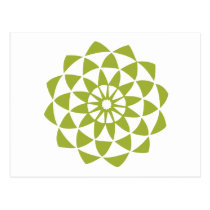 Green Lotus Flower postcards
