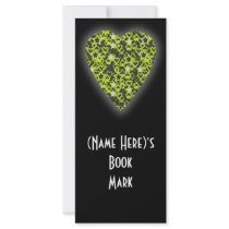 Green Love Heart! Bookmark. Stars Etc! rack cards by PsyborgAli Green Love Heart! Bookmark. Stars Etc! rack cards