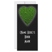 Green Love Heart! Bookmark. Stars Etc! rack cards by PsyborgAli Green Love Heart! Bookmark. Stars Etc! rack cards