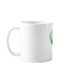 Green Love Heart & Flowers Coffee Mug