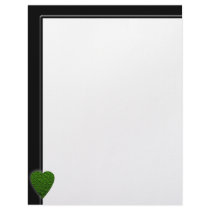 Green Love Heart! Playing Card Pattern! letterhead by PsyborgAli Green Love Heart! Playing Card Pattern! letterhead
