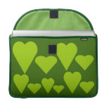 Green Love Hearts Mac Book Sleeve Sleeves For Macbook Pro