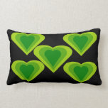 Green Love Hearts Pillow Cushion Green Love Hearts Pillow Cushion