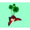 green lucky mousepad