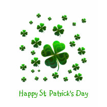 Green lucky shamrocks t shirt