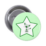 Green Lucky Star - Lucky the Cat Pin