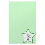 Green Lucky Star - Lucky the Cat Stationery