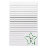 Green Lucky Star - Lucky the Cat Stationery