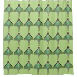 Green Luna Moth Shower Curtain