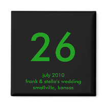 Green Magnet Save the Date by patricklori Green Magnet Save the Date