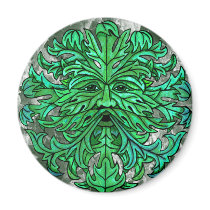 Green Man Gaze Refrigerator Magnets