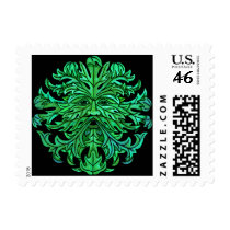 Green Man Gaze Stamps