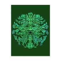 Green Man Gaze Post Cards