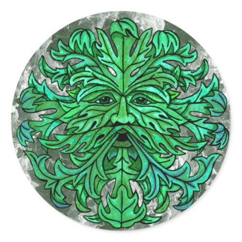 Green Man Gaze sticker