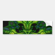 Green Man Goblin – Emerald and Gold Mask Bumper Sticker