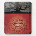 Green Man mousepads