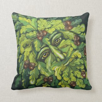 Green Man Pillow