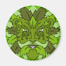 Green Man Refrigerator Magnet