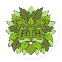 Green Man stickers by WildWitch Green Man stickers