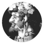 Green Man Round Stickers