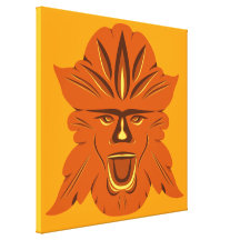 Green Man Wrapped Canvas Canvas Prints