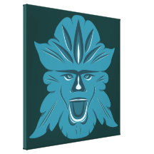Green Man Wrapped Canvas Canvas Prints