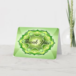 Green Mandala card