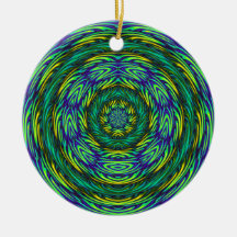 Green Mandala Christmas Ornament