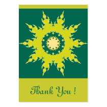 Green mandala design business cards