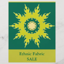 Green mandala design flyers