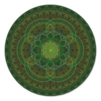 Green Mandala Sticker by Hafapea Green Mandala Sticker