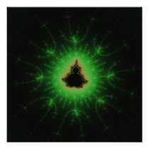 Green Mandelbrot Explosion Photographic Print