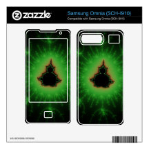 Green Mandelbrot Explosion Skins For Samsung Omnia