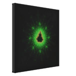 Green Mandelbrot Explosion Stretched Canvas Print
