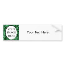 Green marble square frame template bumper stickers