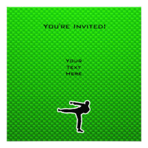 Green Martial Arts Custom Invite