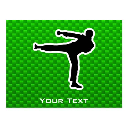 Green Martial Arts Post Cards