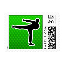 Green Martial Arts Postage Stamps