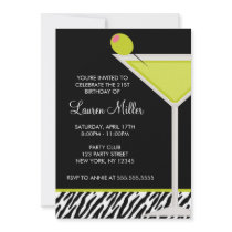 Green Martini and Zebra Pattern Announcements
