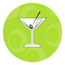 Green Martini Stickers